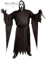 Funworld Ghostface Kostuum met Scream masker - Halloween Kostuum Volwassenen - Officiële Licentie - 3-Delig Gewaad met Capuchon/Riem/Masker - Maat XL/2XL
