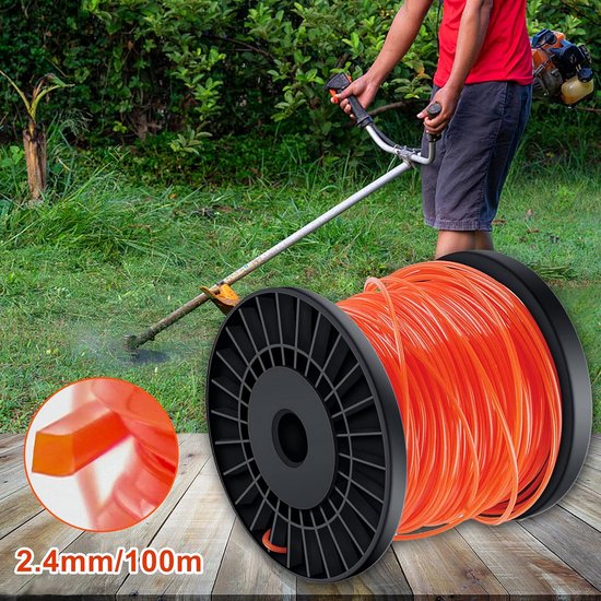 Grastrimmer Draad 4-Zijdig 2,4mm x 100m - Hoge Slijtvastheid — afbeelding 3