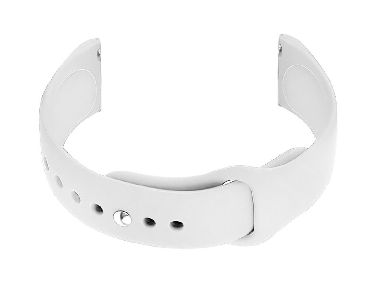 Pacific - Horlogebandje - 20mm - Wit - Metaal Gesp