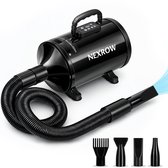 NEXROW® Professionele Hondenföhn 3800W – Waterblazer voor Honden met LCD Display – Stil Design met Negatieve Ionen Functie – 4 Opzetstukken – Zwart