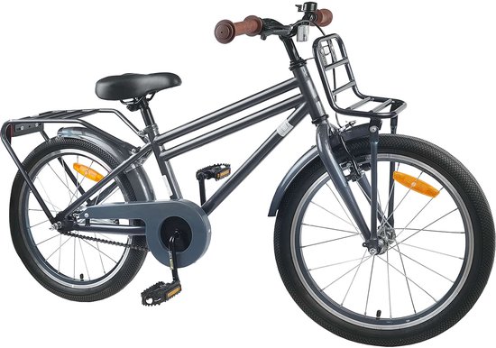 vidaXL - Kinderfiets - 18 - Inch - voor - 5-7 - jaar - oud - Donkergrijs van VidaXL — afbeelding 5