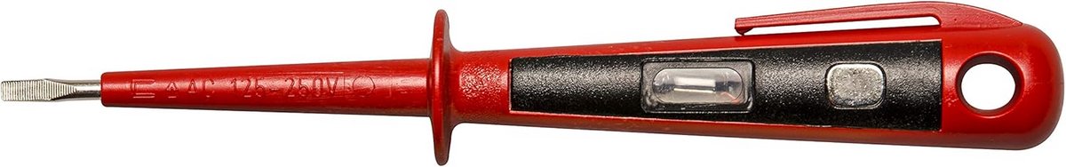 Eurotester / Spanningstester tot 250 V - VDE Getest, 150 mm, Rood/Zwart