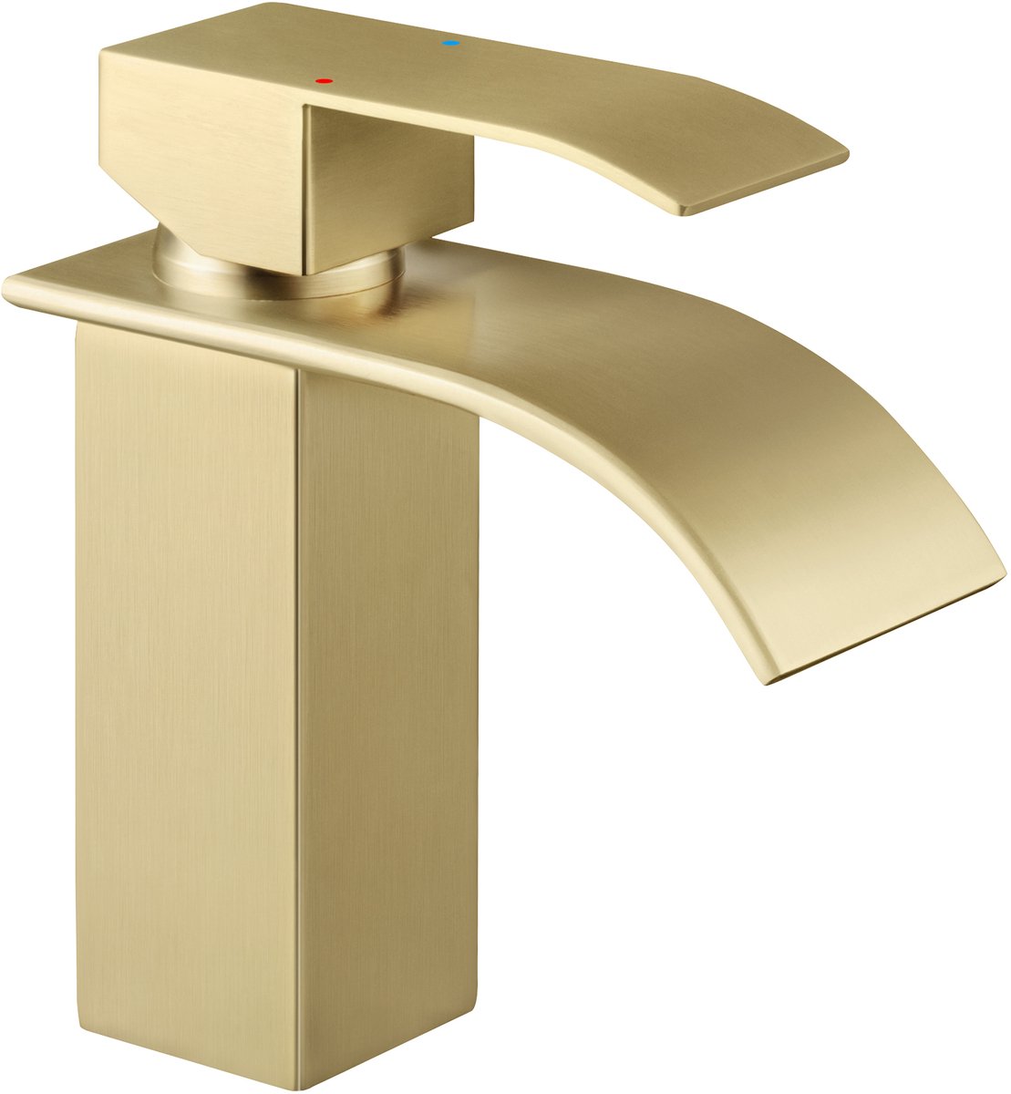 CECIPA Max Fonteinkraan - Watervalkraan - Wastafelkraan - Voor Moderne Badkamer - RVS - Goud