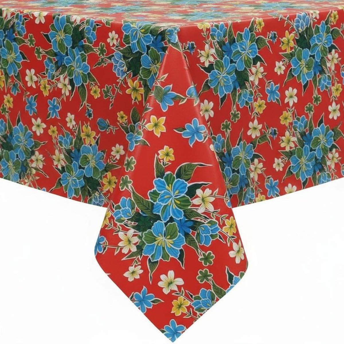 Protecttable - Mexicaans tafelzeil Fortín Rood 120x130cm - Tafelkleed Afwasbaar - Kunststof
