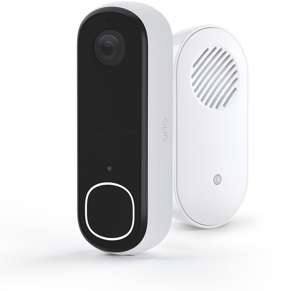 Arlo 2K draadloze video deurbel met camera & gong, 1 deubelset, wit van Arlo — afbeelding 2