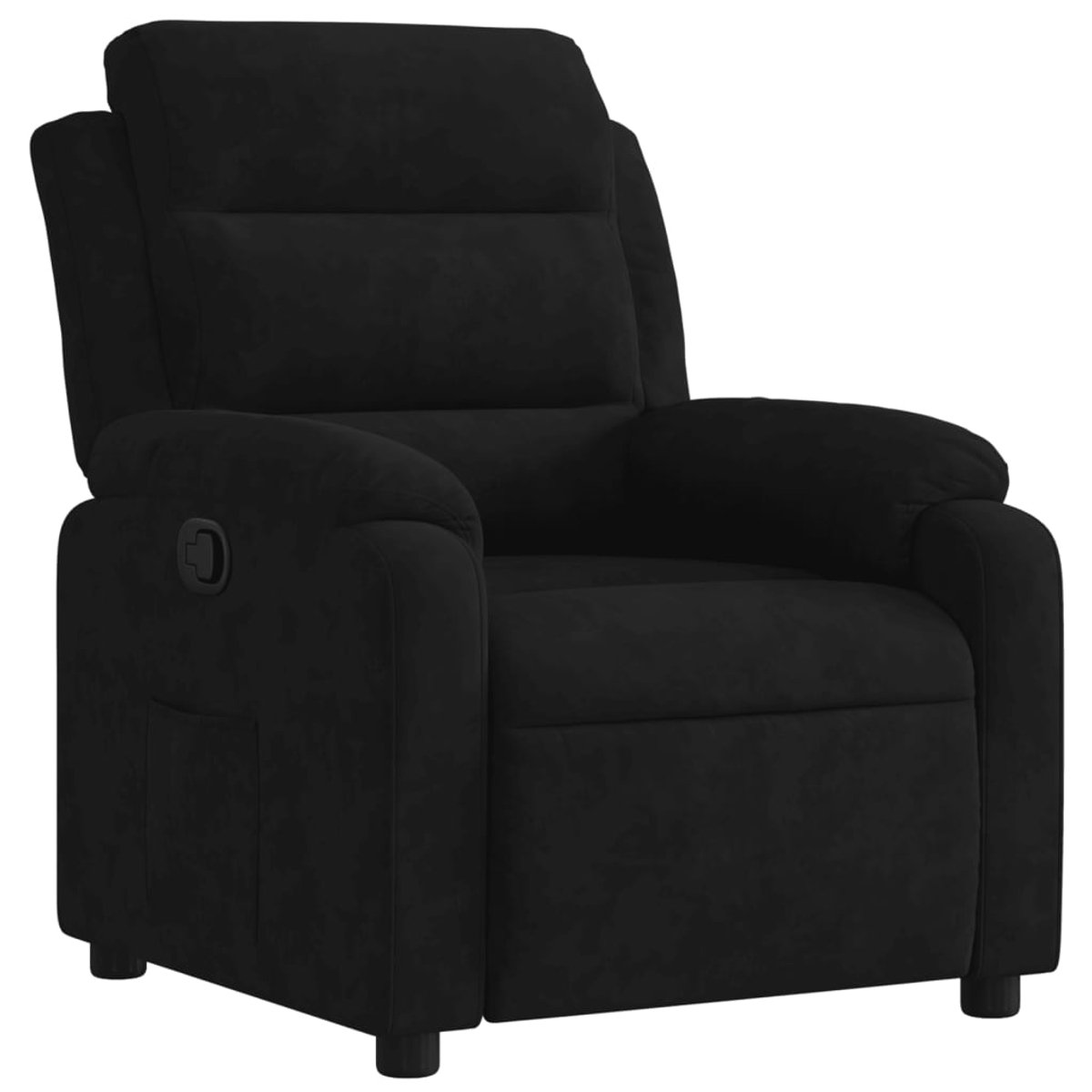 vidaXL Fauteuil - verstelbaar - fluweel - zwart