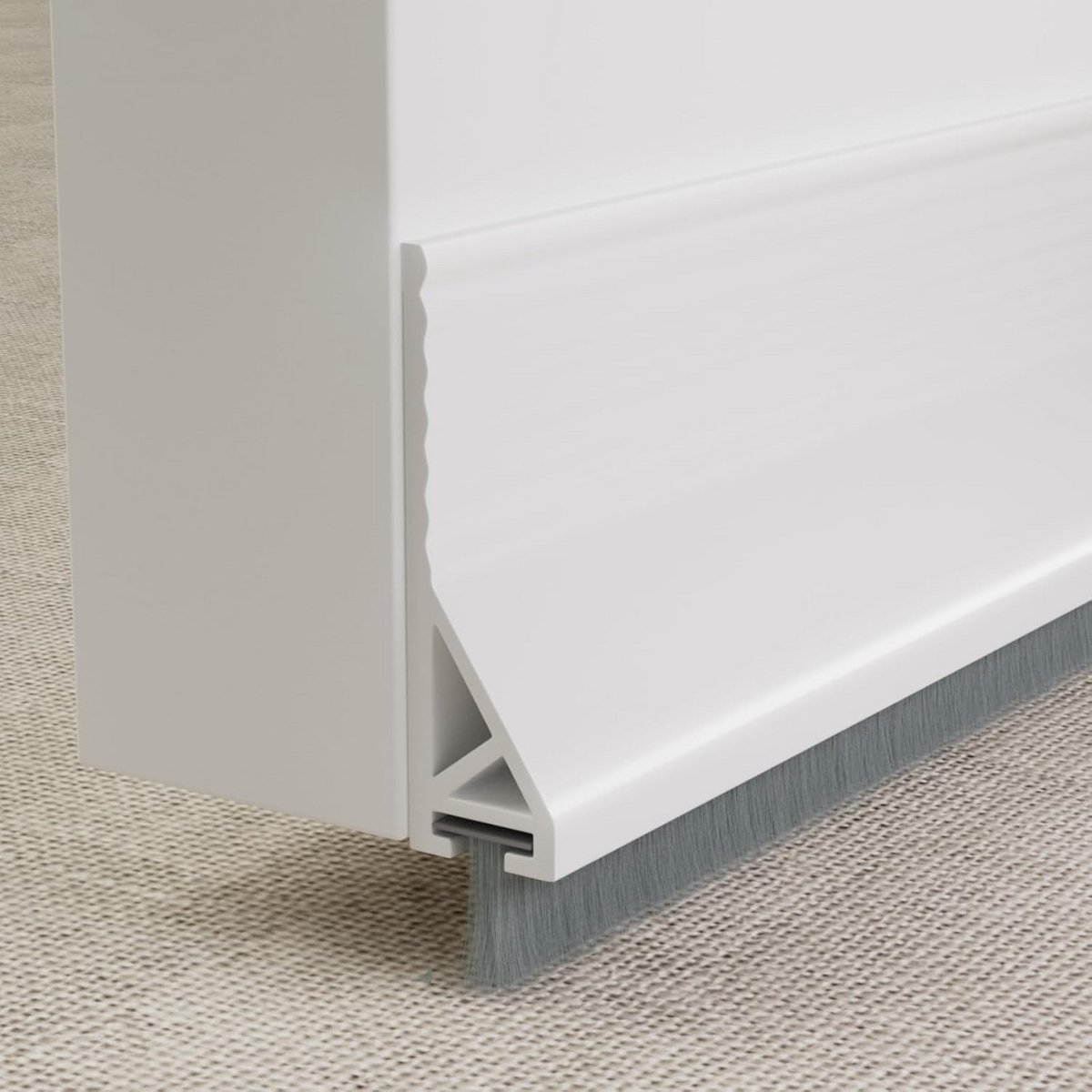 Rubberen Deurvegen 39" - 2 Pack voor Deur Geluidsisolatie en Tochtstopper met Borstel