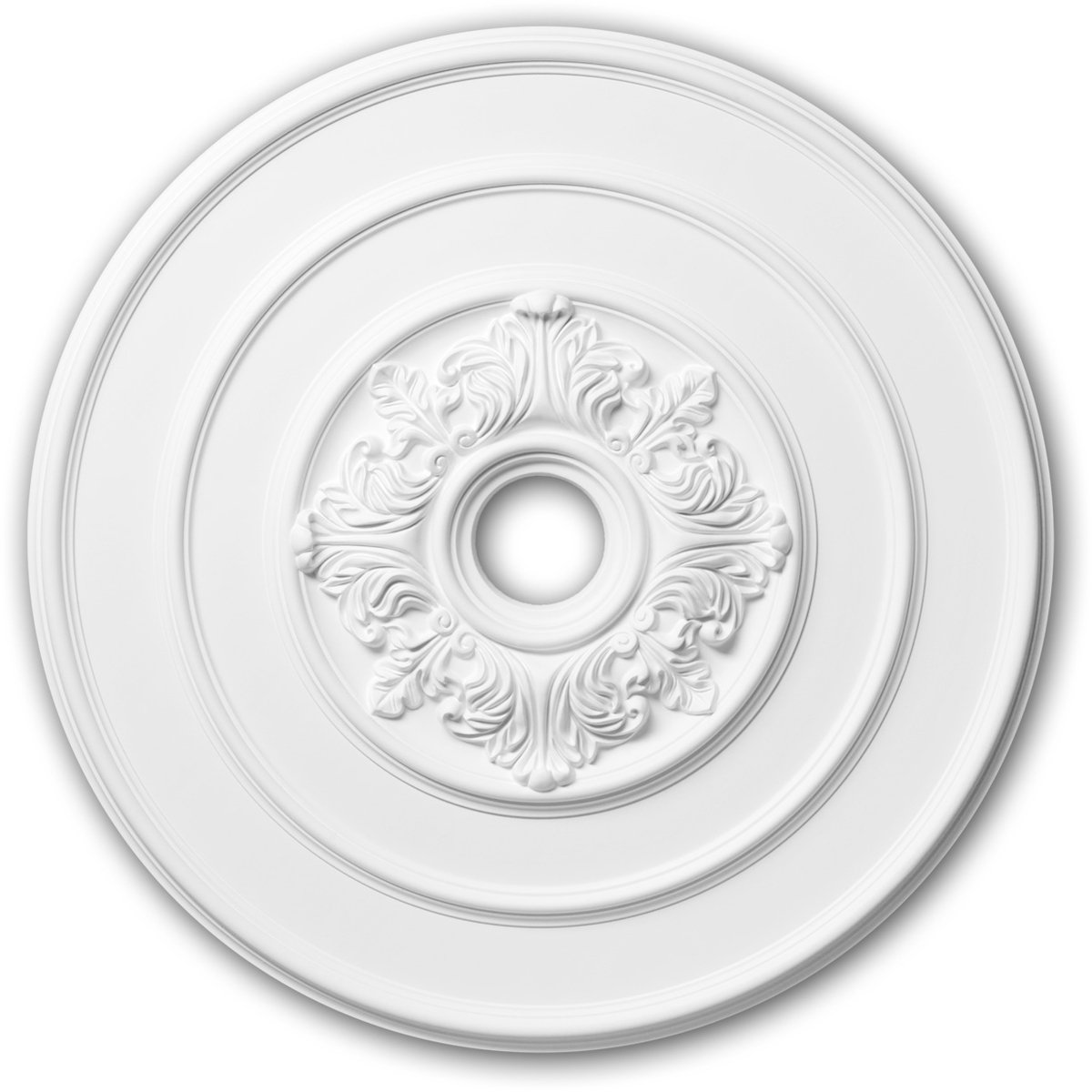 Plafond Rozet 156005 Profhome plafond centrum Sierelement neo-classicisme stijl wit Ø 65,6 cm
