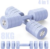 RE:SPORT Lot De 2 Haltères Courts Acier Massif - 2,5/5/7,5/10 Kg, Poignée Mousse Antidérapante - Compact, Robuste, Idéal Pour Fitness, Gym à Domicile, Musculation