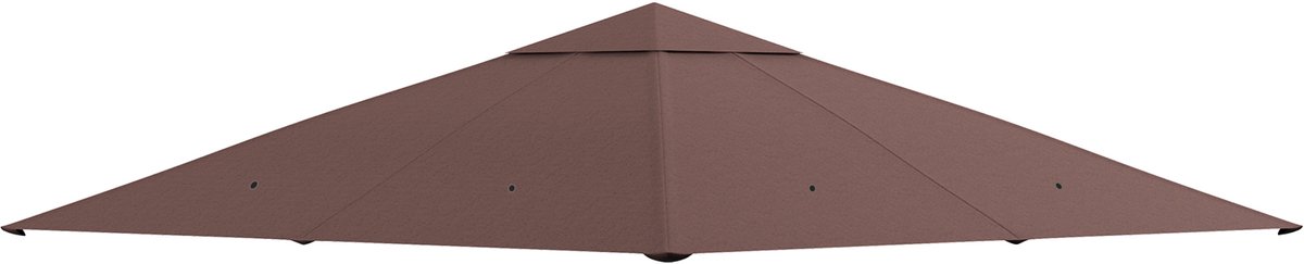 Killogood Vervangend zeil voor tuinhuis tent dak vervanging tuinhuis tuin afdekking hoogwaardig polyester stof 180 g/m² anti-UV 3 x 3 m koffiebruin