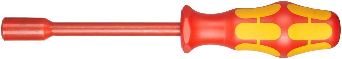 Geïsoleerde Dopmoer - Dopsleutel Schroevendraaier - Elektrische Werkzaamheden - Zachte Grip Ergonomie - 10mm Kop - Rood