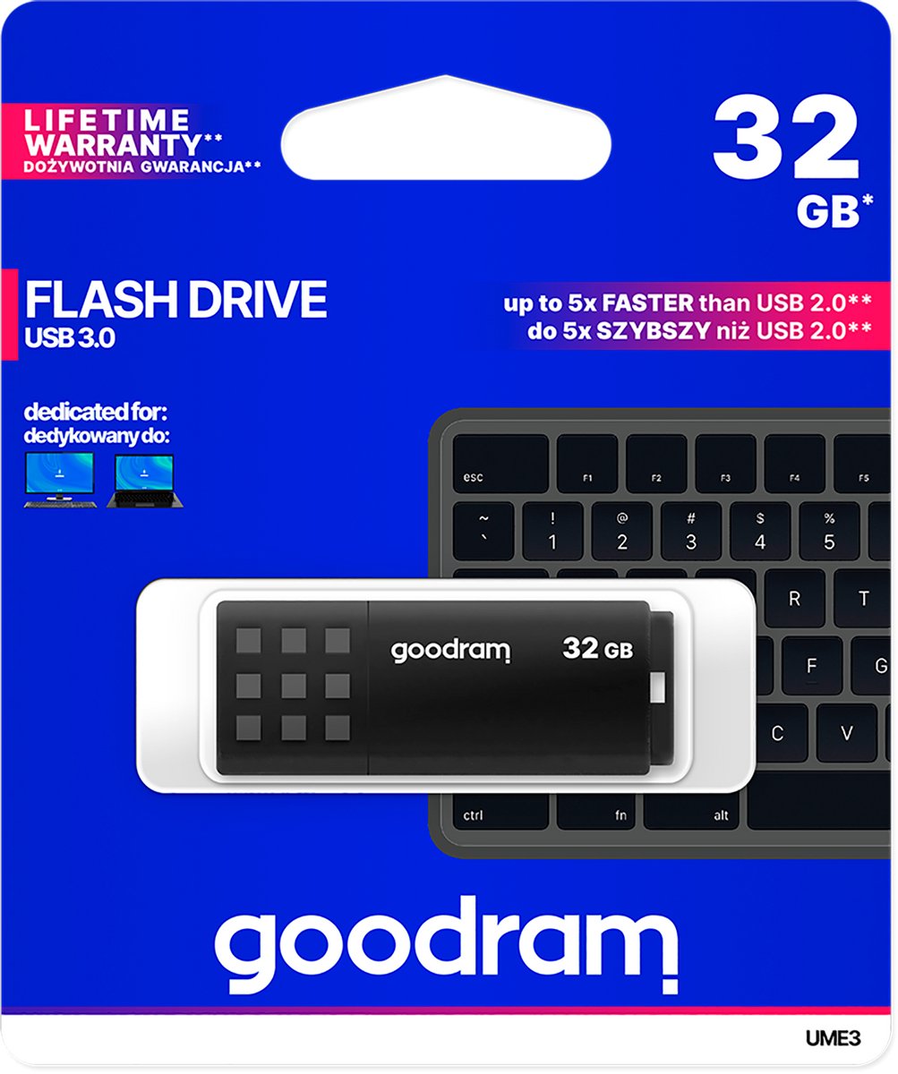 Goodram UME3 USB flash drive 32 GB USB Type-A 3.2 Gen 1 (3.1 Gen 1) Zwart
