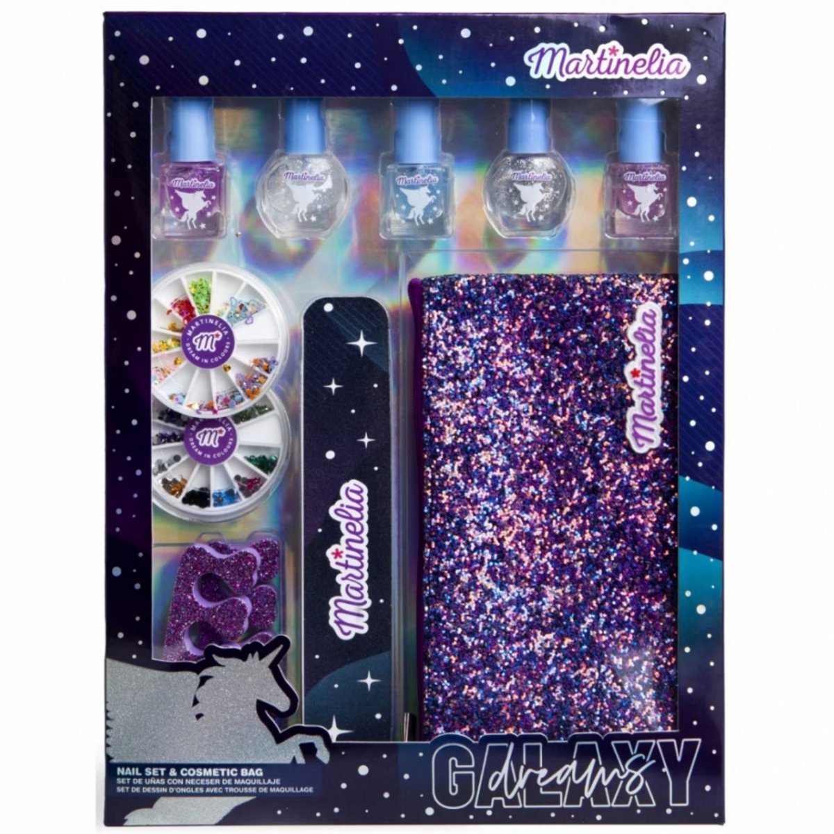 Martinelia Galaxy - Manicure set voor kinderen - 1 stuk, inclusief toilettas