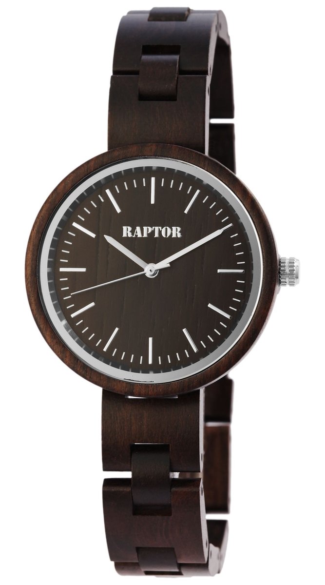 Raptor dameshorloge hout Bodilla Raptor dameshorloge "Bodilla" van hout