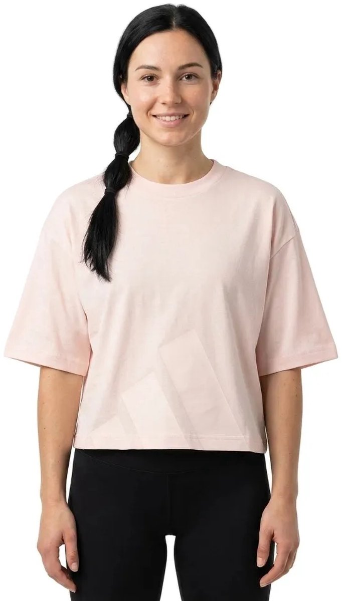 Adidas Essentials Big Logo Boyfriend Graphic T-shirt Met Korte Mouwen L Vrouw Roze
