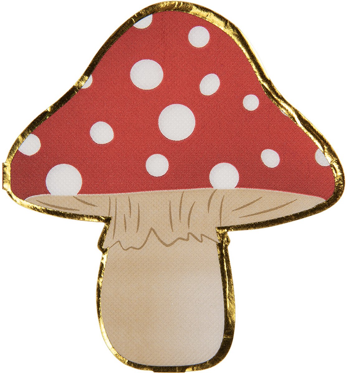 Clayre & Eef Servetten Papier Set van 20 Paddenstoel Rood Papier