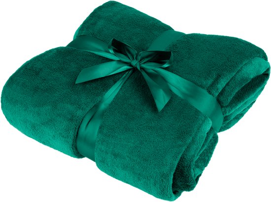 Teesa Serie - Polarfleece Deken - 200x220 cm - Groen - Oeko-Tex — afbeelding 2