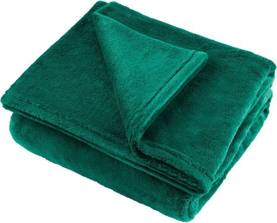 Teesa Serie - Polarfleece Deken - 200x220 cm - Groen - Oeko-Tex — afbeelding 3