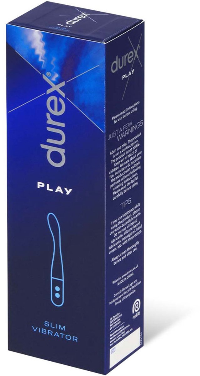 Durex Play Slim Vibrator - 8 Vibratiestanden - Waterdicht - Flexibele Vorm - Siliconen