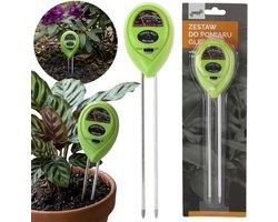 Bodemtestset 3in1 – pH-meter, Vochtigheidsmeter en lichtmeter voor tuin en potplanten, Tuinaarde Testen, Bodem Vocht Meter