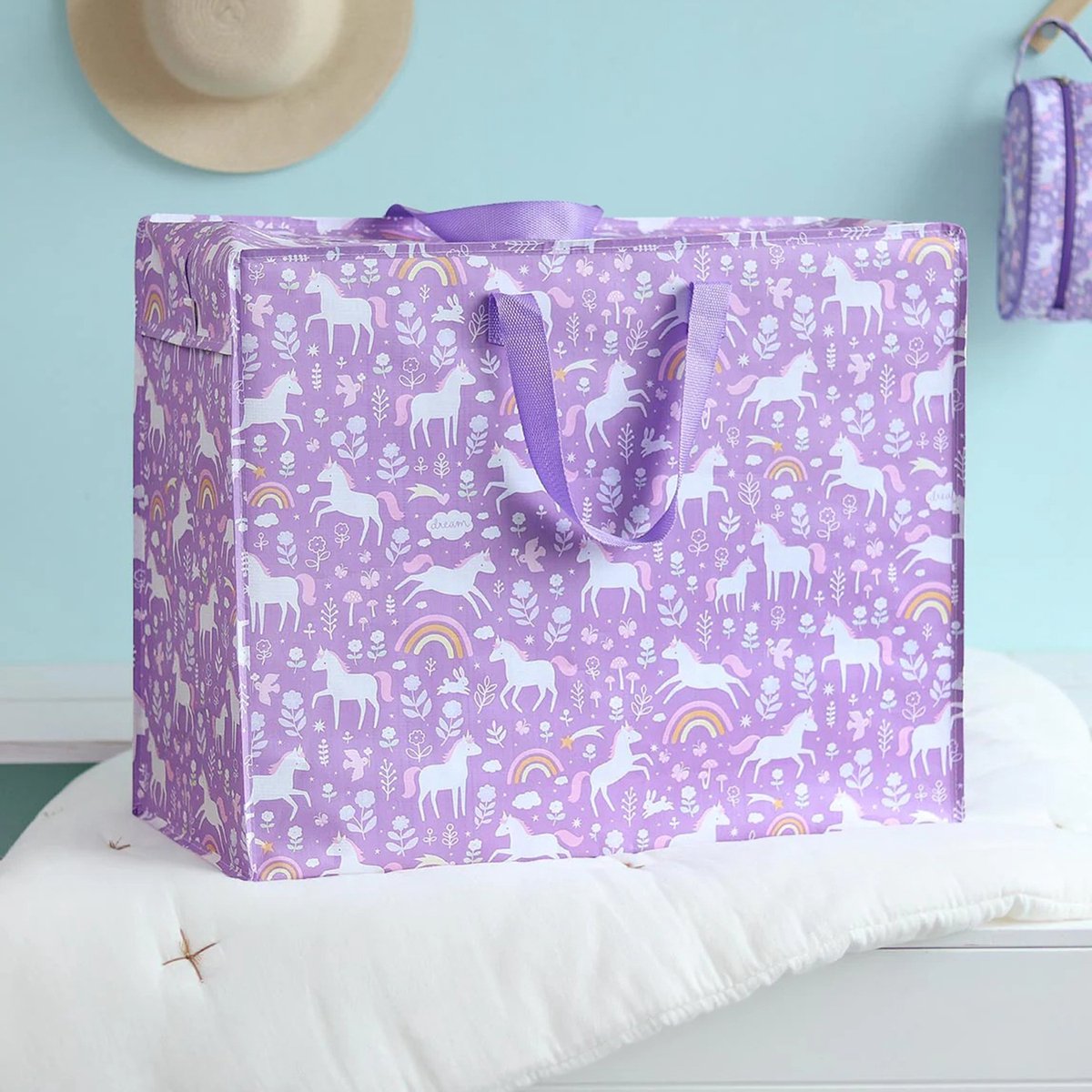 A Little Lovely Company XL Opbergtas - Unicorn Dreams
