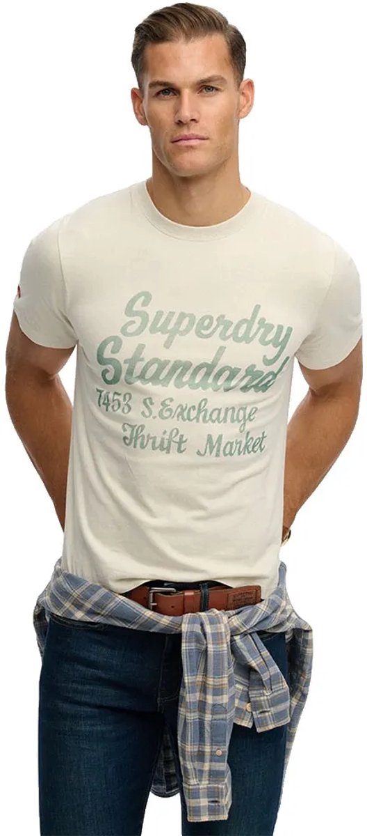 Superdry Industry Worker Relaxed T-shirt Heren T-shirts Beige