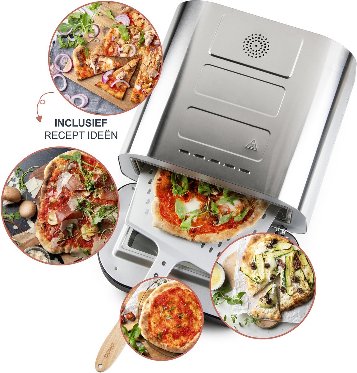 DO9289PZ Pizza Oven 'Pizza Genius' - Elektrische Pizza Oven Op Steen - 32 cm - tot 450°C - 1700 W – foto 6