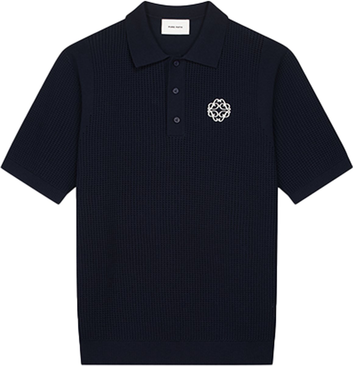 Pure Path Openwork Knitted Polo