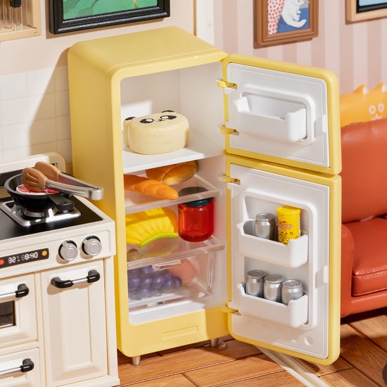 Robotime, DIY Huisje Super Creator Happy Meals Kitchen, DW008, 16,3x16,3x15,2cm