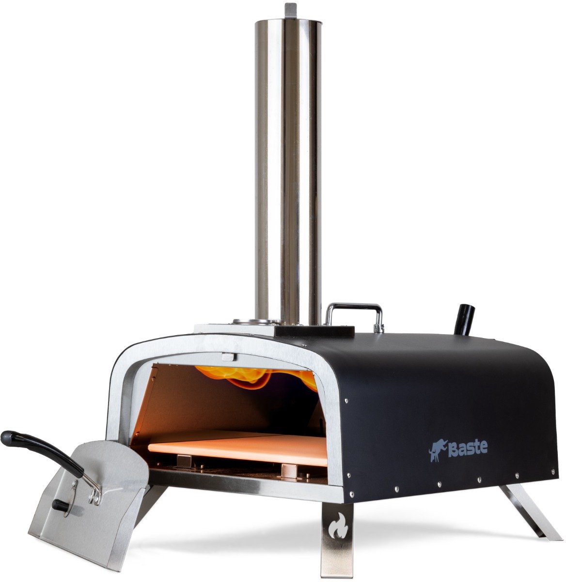 BASTE pizzaoven buiten houtgestookt - RVS