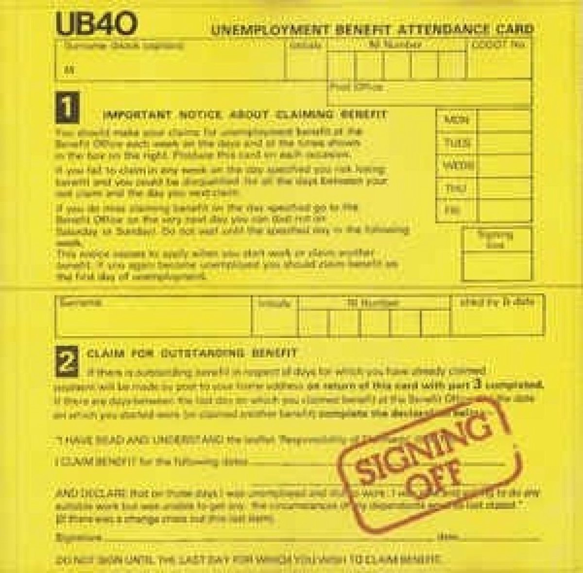UB40 - Signing Off (2 LP) (Coloured Vinyl) (Limited Edition)