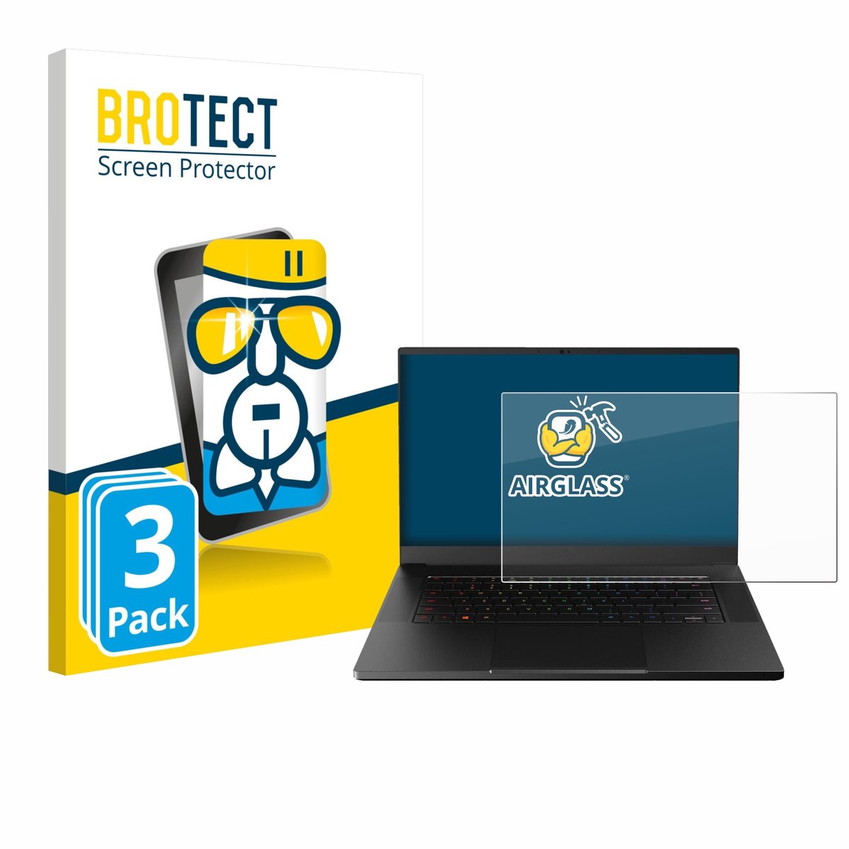 Screenprotector 3 Stuks voor Razer Blade 15 Advanced 2021 Beschermglas transparant
