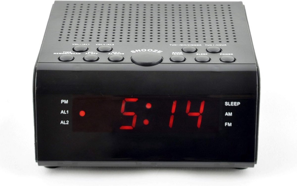 Digitale Wekker Radio met LED Display, Snooze en Dual Alarm