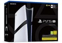 PlayStation 5 Pro console in de verpakking, met logo's en keurmerken.