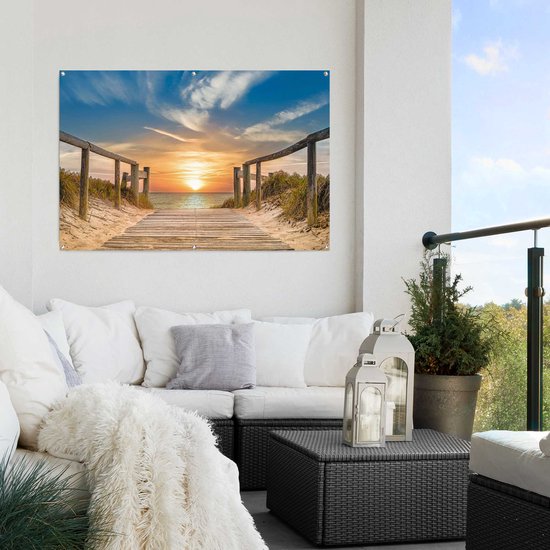 Poster de jardin Coucher de soleil sur la plage