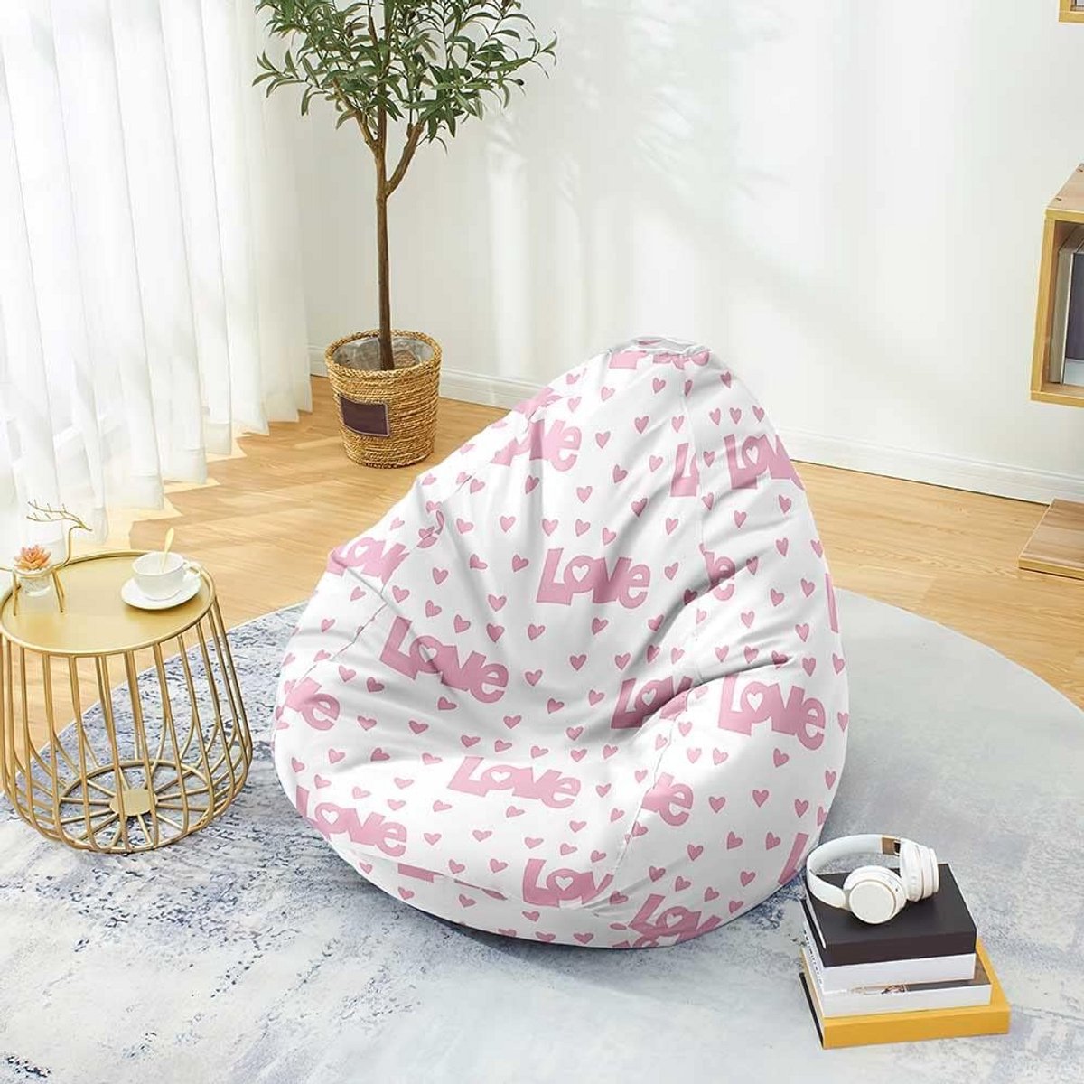 Grote Zitzakstoel XL voor Volwassenen - Comfortabele Loungestoel zonder Vulling (Wit)