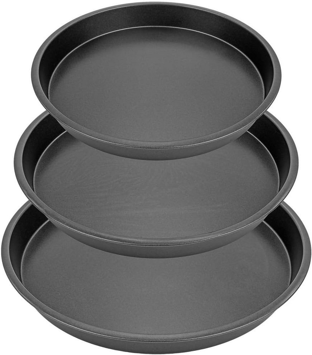 Set van 3 Ronde Bakvormen met Antiaanbaklaag - Verschillende Groottes
