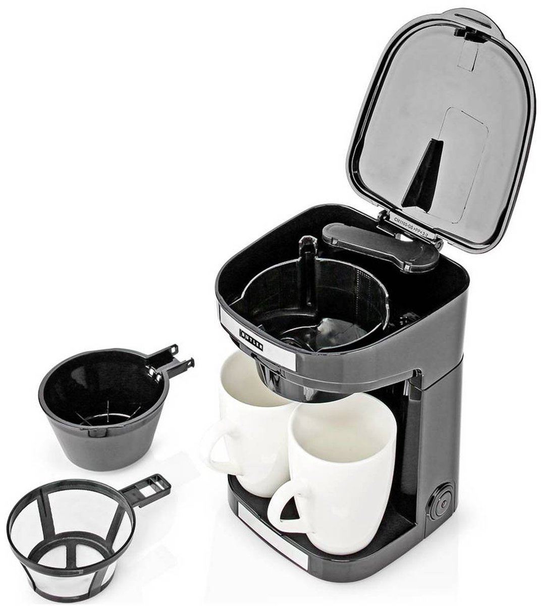 Butler 16100129 - Compact koffiezetapparaat - 2 porseleinen kopjes - 0,25 l - 450 W - Automatische uitschakeling - Zwart thumbnail 6