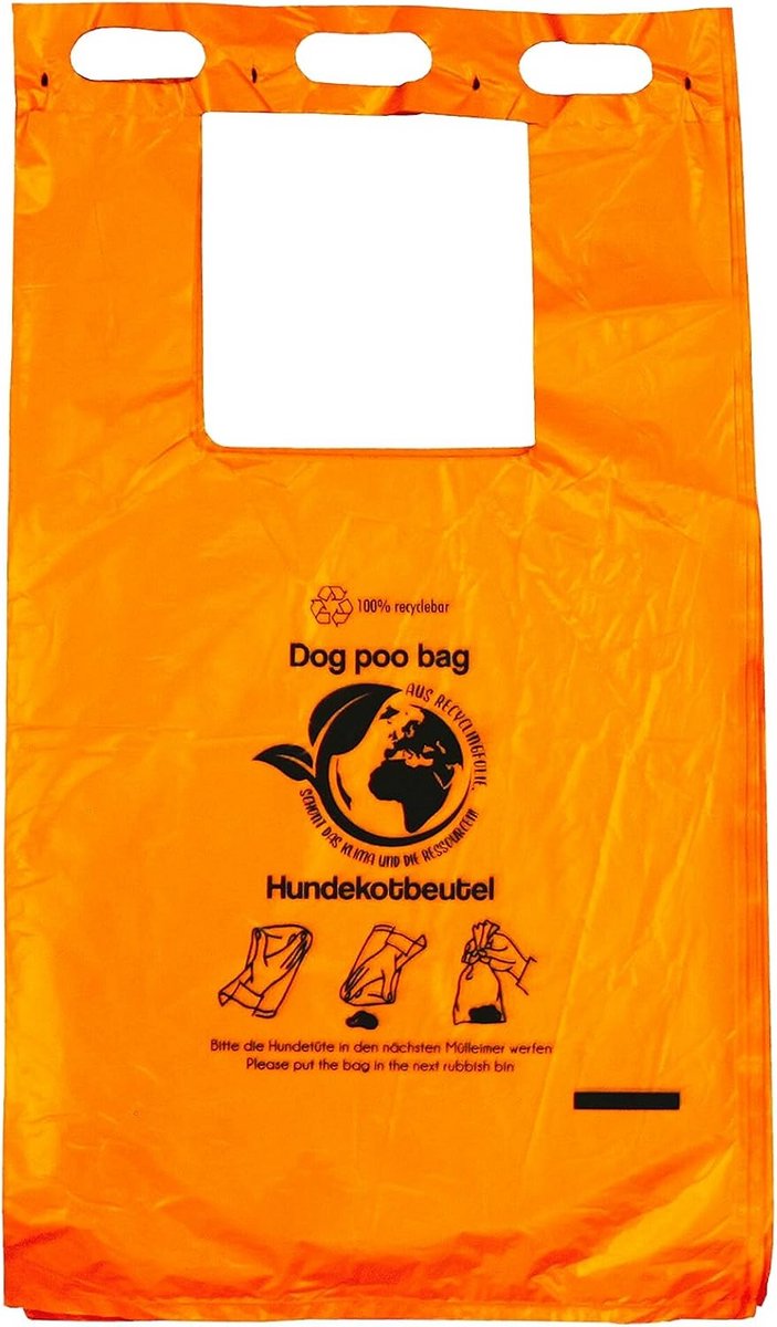 Sterke Hondenpoepzakjes met Handvat - Scheurvast en Afbreekbaar (1000 stuks)