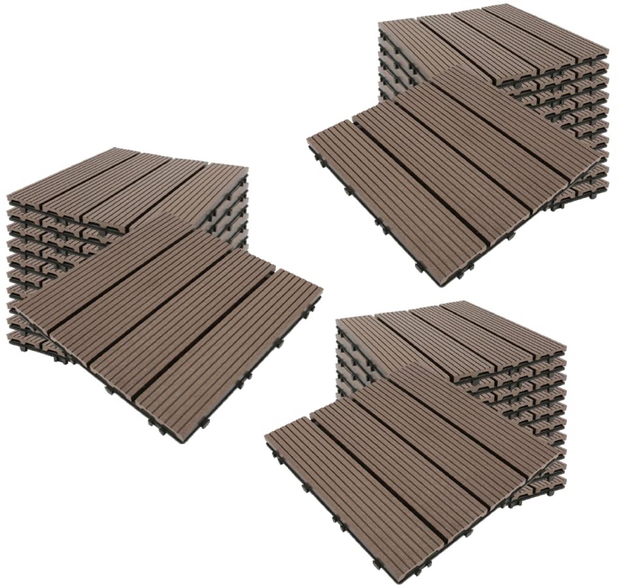 33 Composiet Vlondertegels 3m² Met Kliksysteem Voor Terras en Balkon