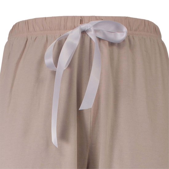 Tenderness Dames Pyjama - Lange Mouwen - Katoen - Doorknoop - Beige - Maat XXL