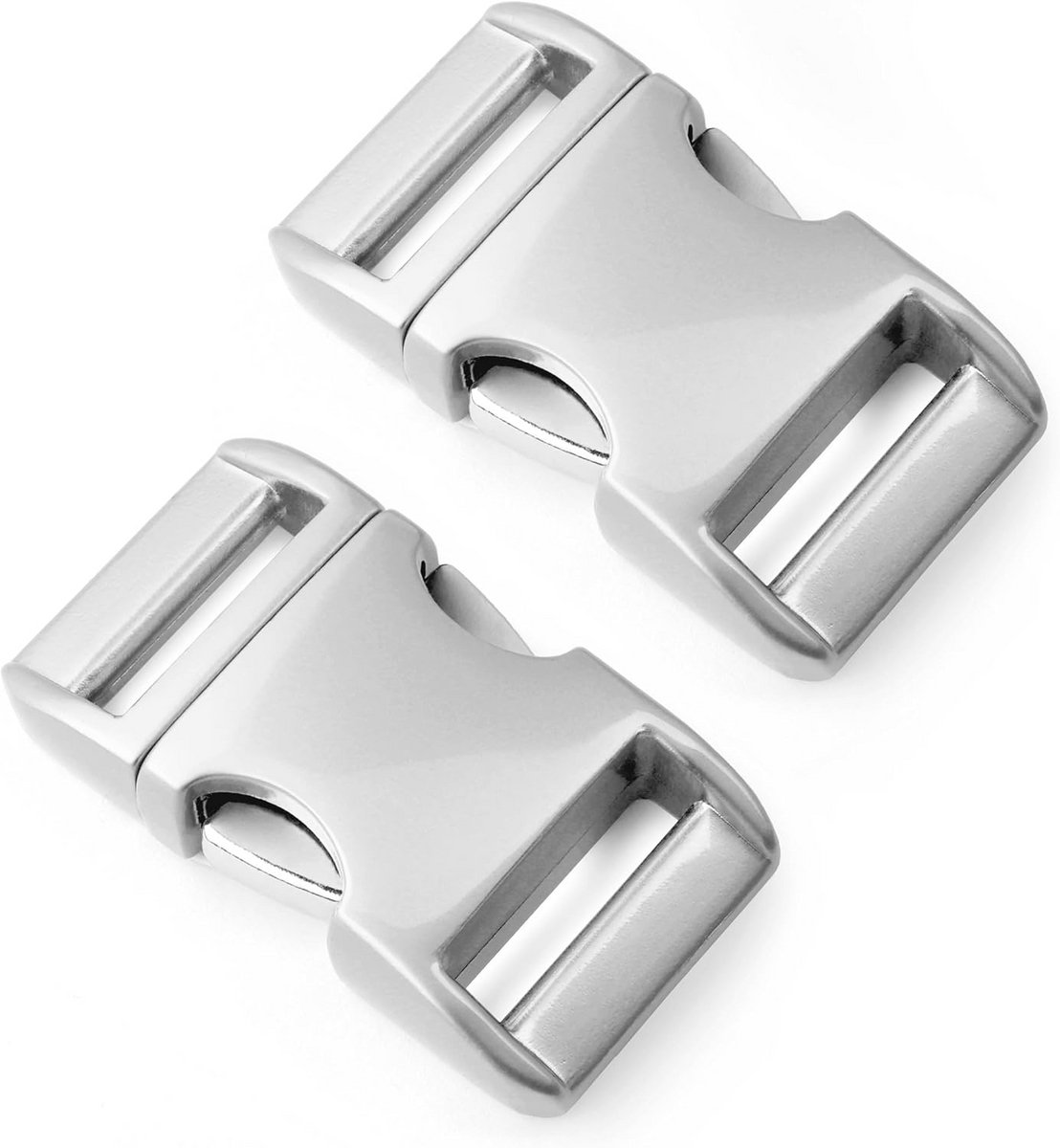Set van 2 Metalen Kliksluitingen 1 Inch voor Paracord en Halsbanden