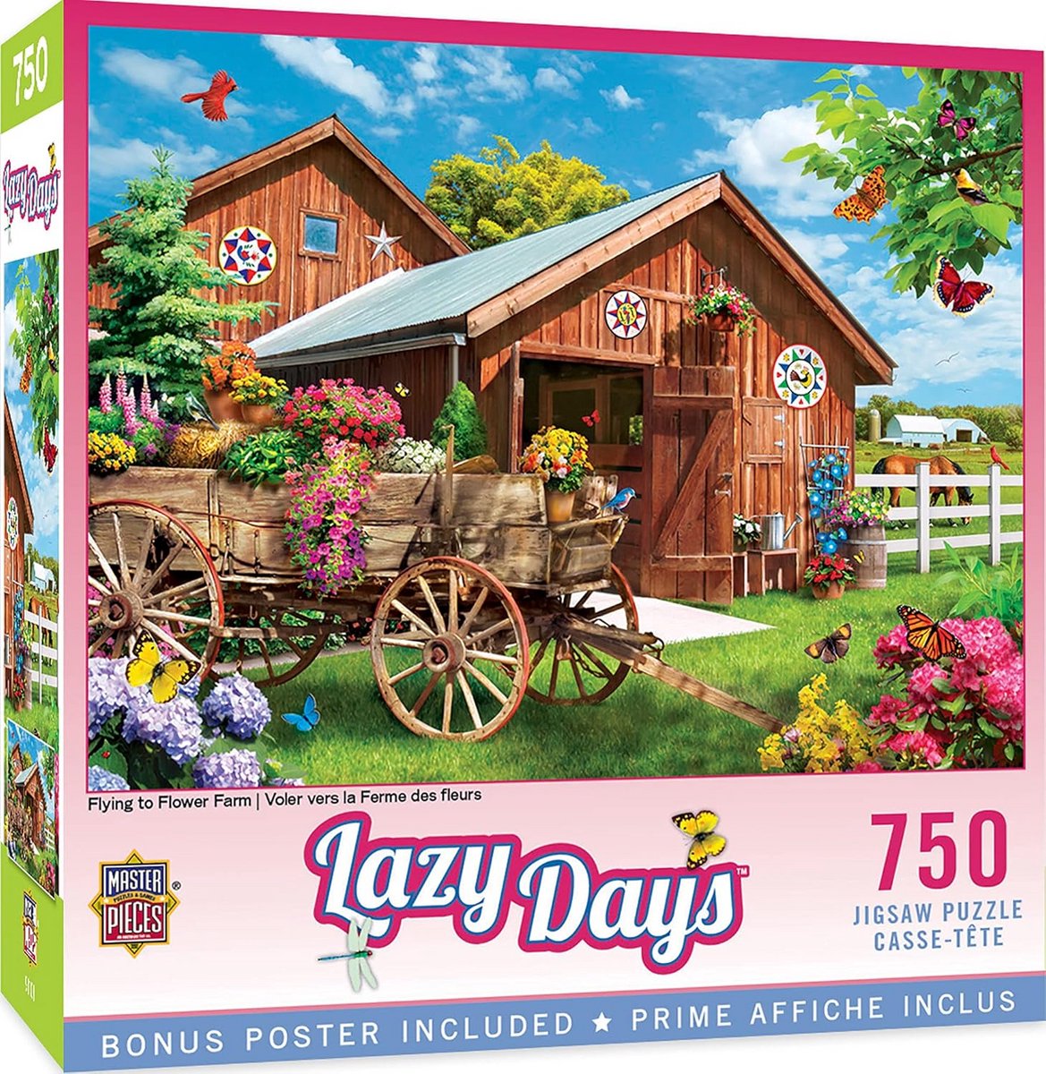 750-Delige Puzzel Vliegen naar Bloemenboerderij 45.7 x 61 cm voor Volwassenen en Familie