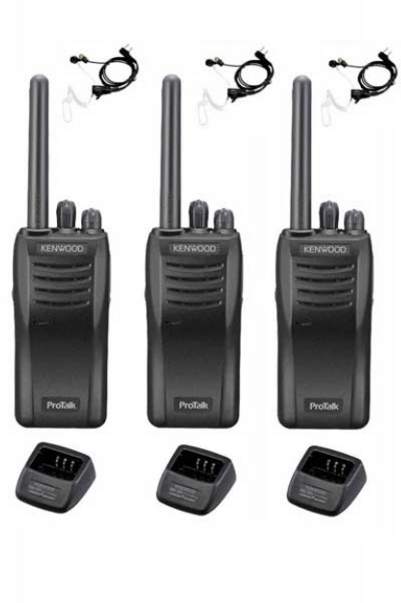 Set van 3 stuks Kenwood TK-3501 met beveiliging oortje en tafelladers