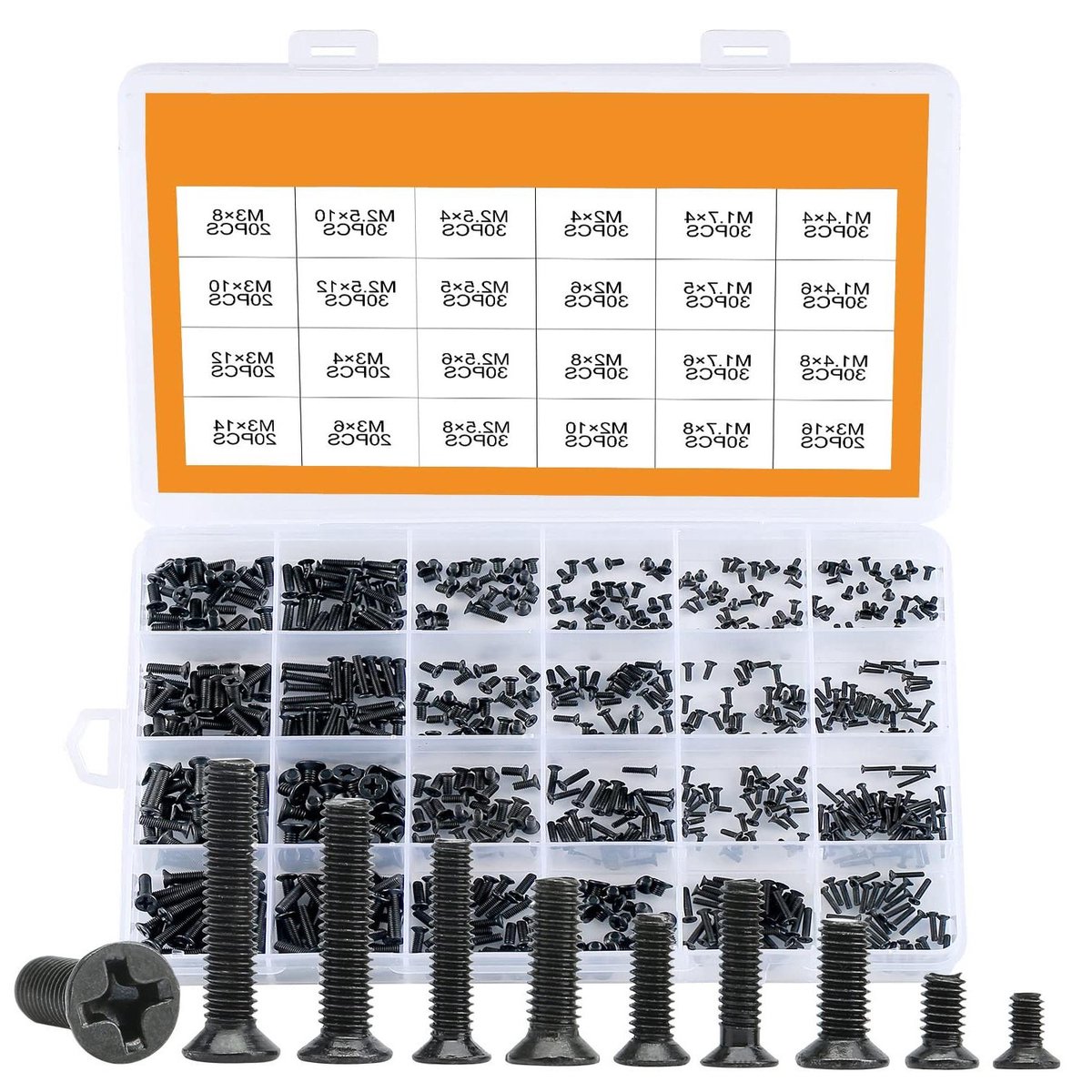 Schroeven Accessoires Set - 650 Stuks Koolstalen Zwarte Coating - Elektronica, Laptops, Brillen en Horloges