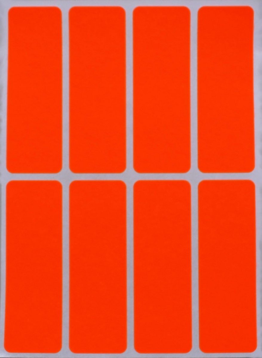 3x1 Kleurcode Etiketten 40 Vel Neon Rood - 76x25mm Stickers voor Organiseren