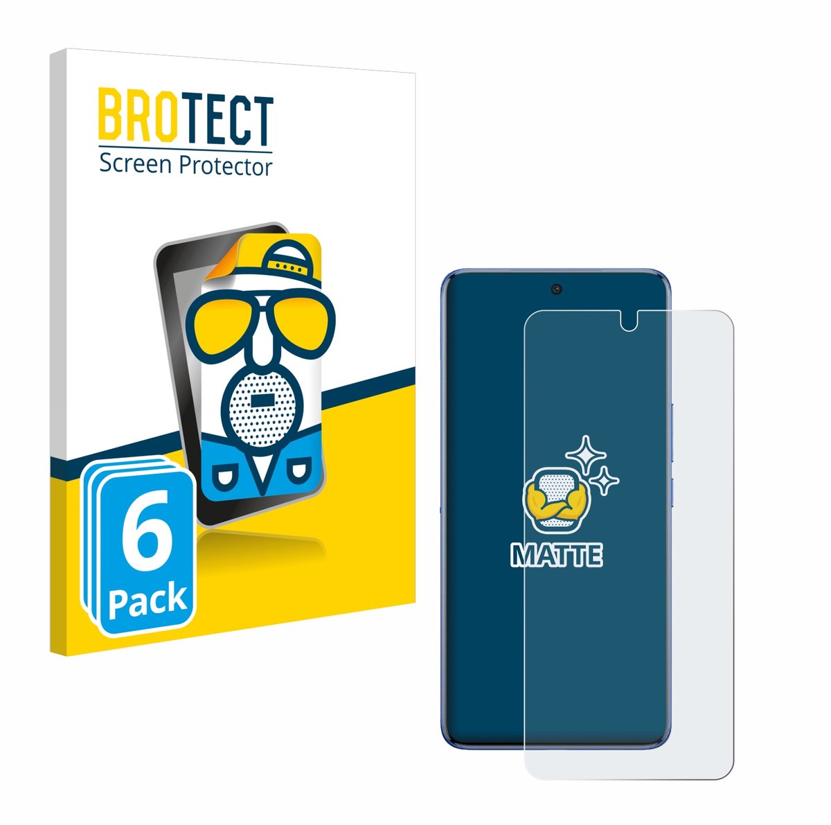 BROTECT - Screenprotector voor Vivo V60 - Folie Beschermfolie matte 6 Stuks