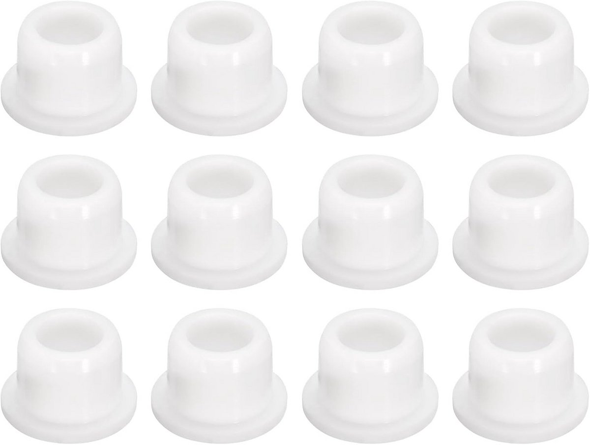 12 Stuks Witte Rubberen Stoppen voor Gaten van 13-14 mm Afdichting