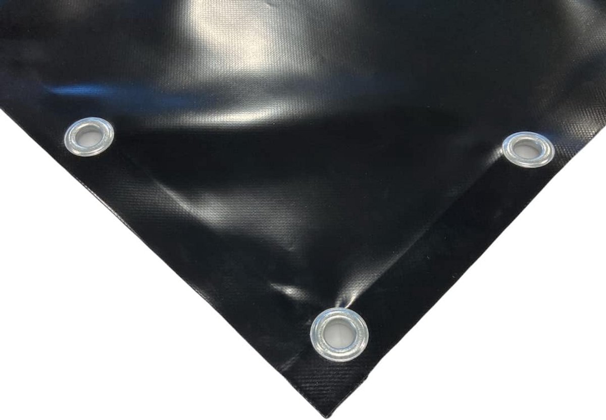 Sterk PVC Zeil 650 g/m² met Verstevigde Rand en Aluminium Oogjes - Afmeting 5x5 Meter