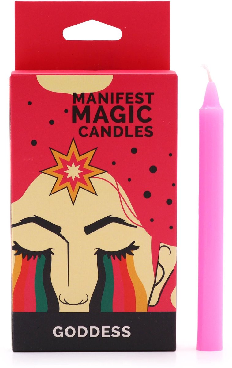 Ancient Wisdom Kaars - Magische kaarsen verpakking van 12 - Roze - Multicolor - Was - Handgemaakt - Decoratie - Licht - Sfeer - Ambiance - Versiering - Accessoire